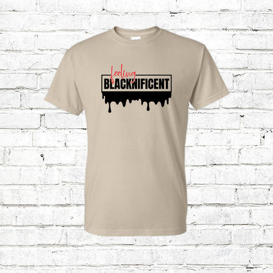 Blacknificent T-Shirt Shirts Time and Timeless Designz by Dee Small Sand 