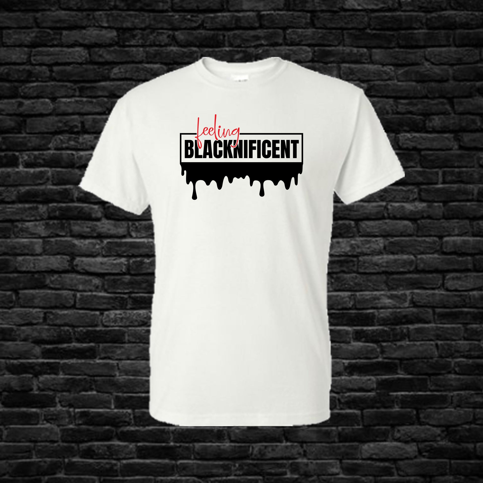 Blacknificent T-Shirt Shirts Time and Timeless Designz by Dee Small White w/ Black 