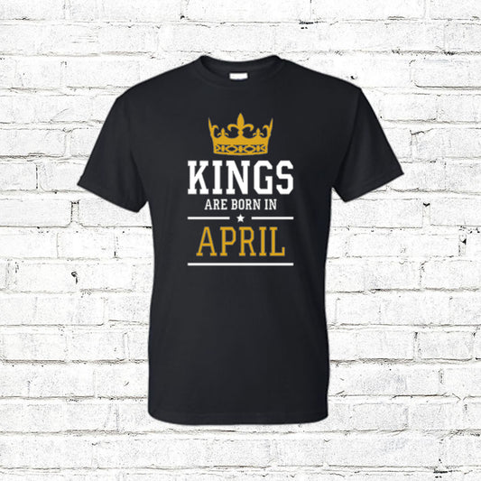 Kings are Born in... Custom Birthday T-Shirt Shirts Time and Timeless Designz by Dee 