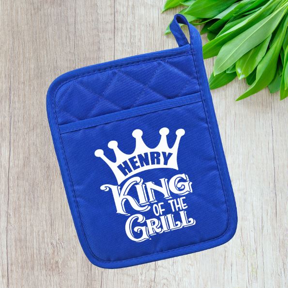 Personalized King of the Grill Pot Holder Pot Holder Time and Timeless Designz by Dee Blue 