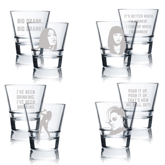 Female Artist Shot Glass Set Shot Glasses Time and Timeless Designz by Dee 