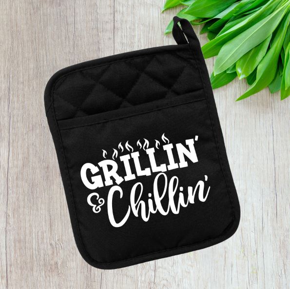 Grillin' & Chillin' Pot Holder Pot Holder Time and Timeless Designz by Dee Black 