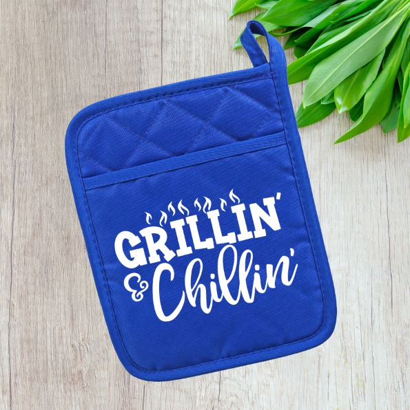 Grillin' & Chillin' Pot Holder Pot Holder Time and Timeless Designz by Dee Blue 