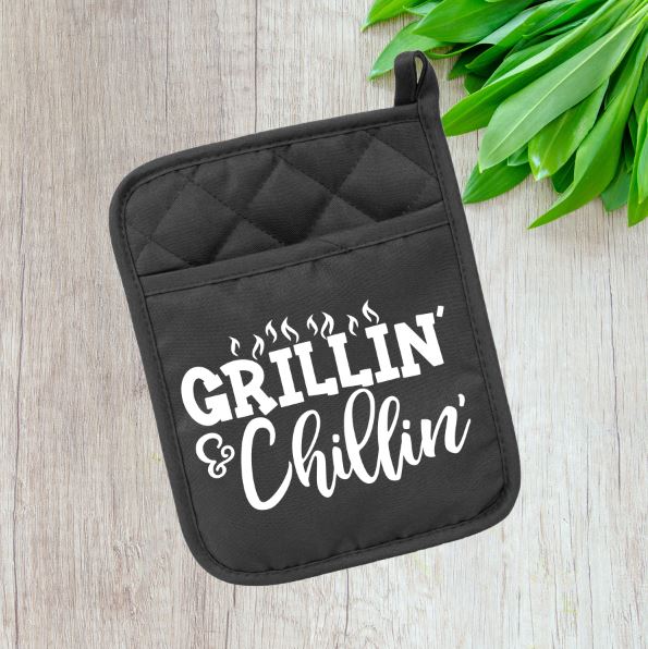 Grillin' & Chillin' Pot Holder Pot Holder Time and Timeless Designz by Dee Grey 