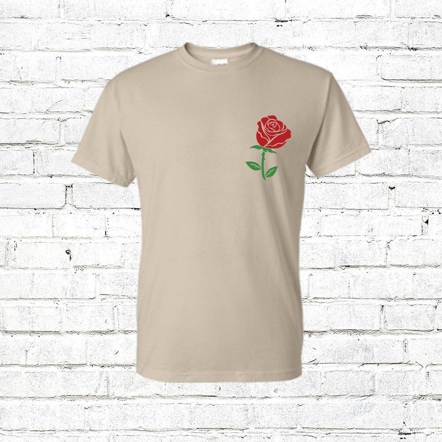 Rose T-Shirt Shirts Time and Timeless Designz by Dee Small Sand 