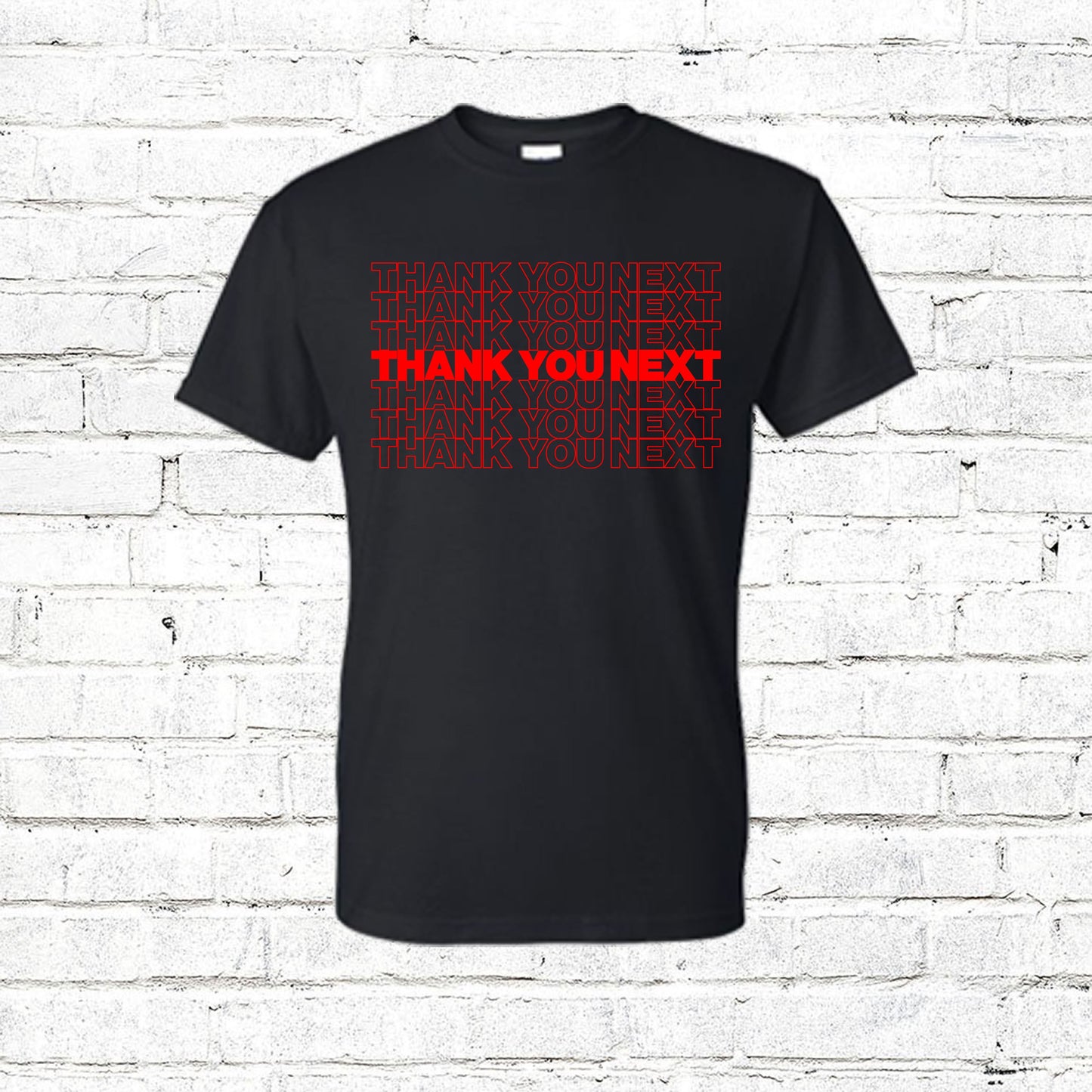 Thank You Next T-Shirt Shirts Time and Timeless Designz by Dee Small Black w/ red 