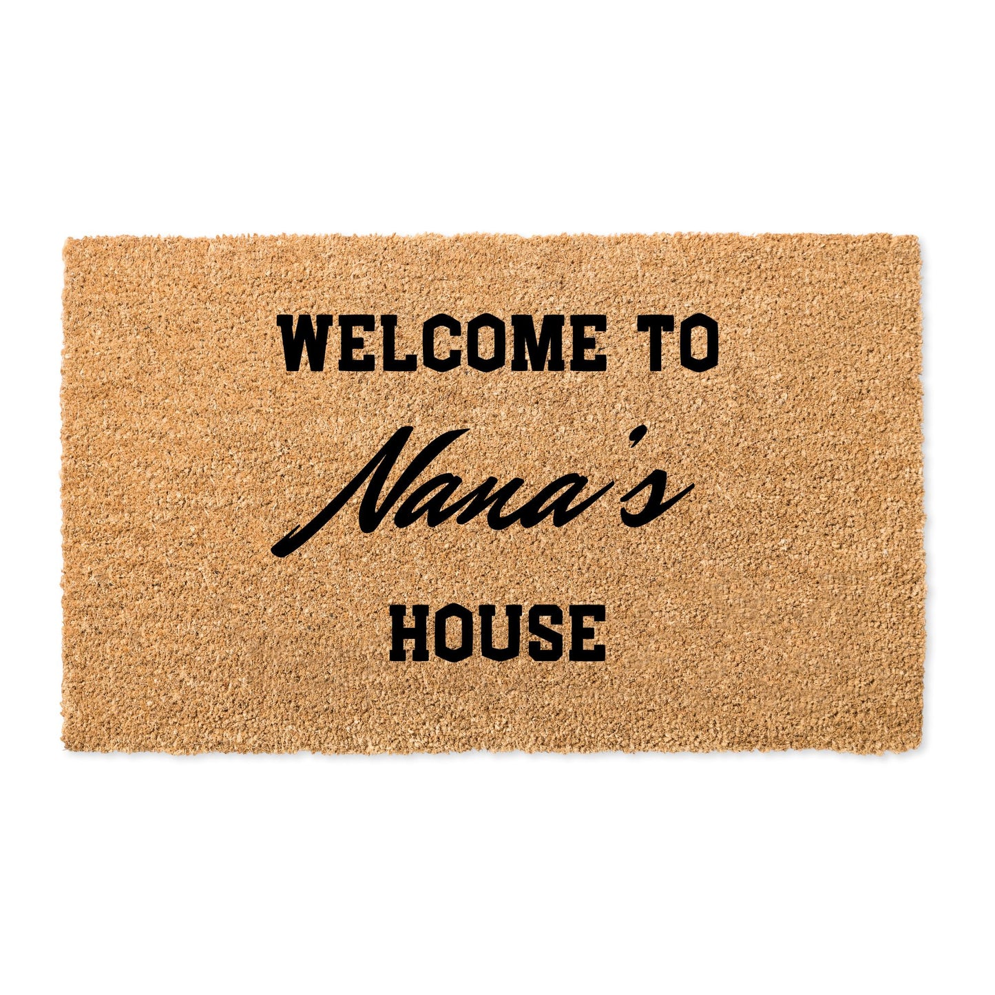 "Welcome To..." Personalized Doormat Doormat Timeless Designz Brown 