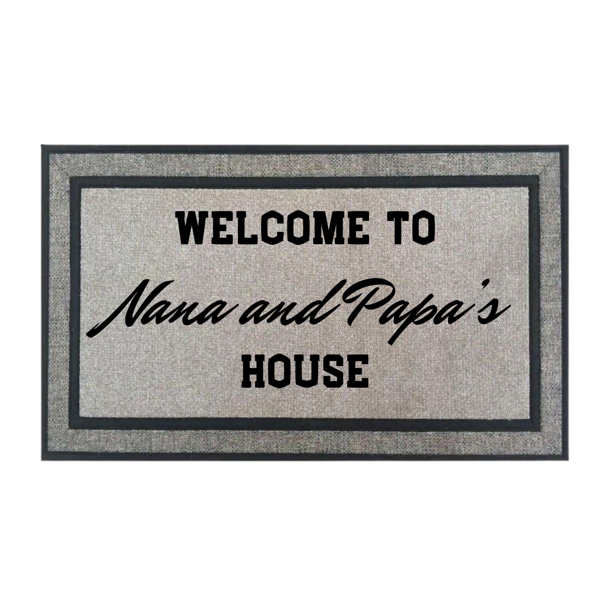 "Welcome To..." Personalized Doormat Doormat Timeless Designz Grey 